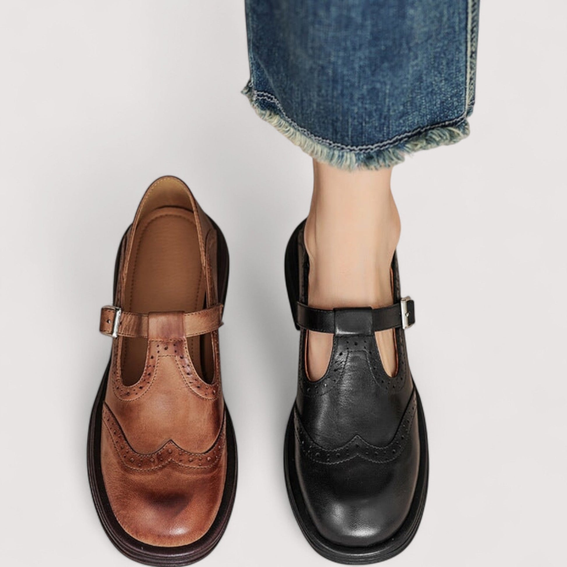 Camila | Zapatos Vintage de Piel con Tira para Mujer, Elegantes y Cómodos 3