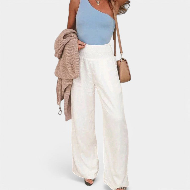 Carla | Pantalones de Lino Aireados con Cintura Elástica para Mujer 4