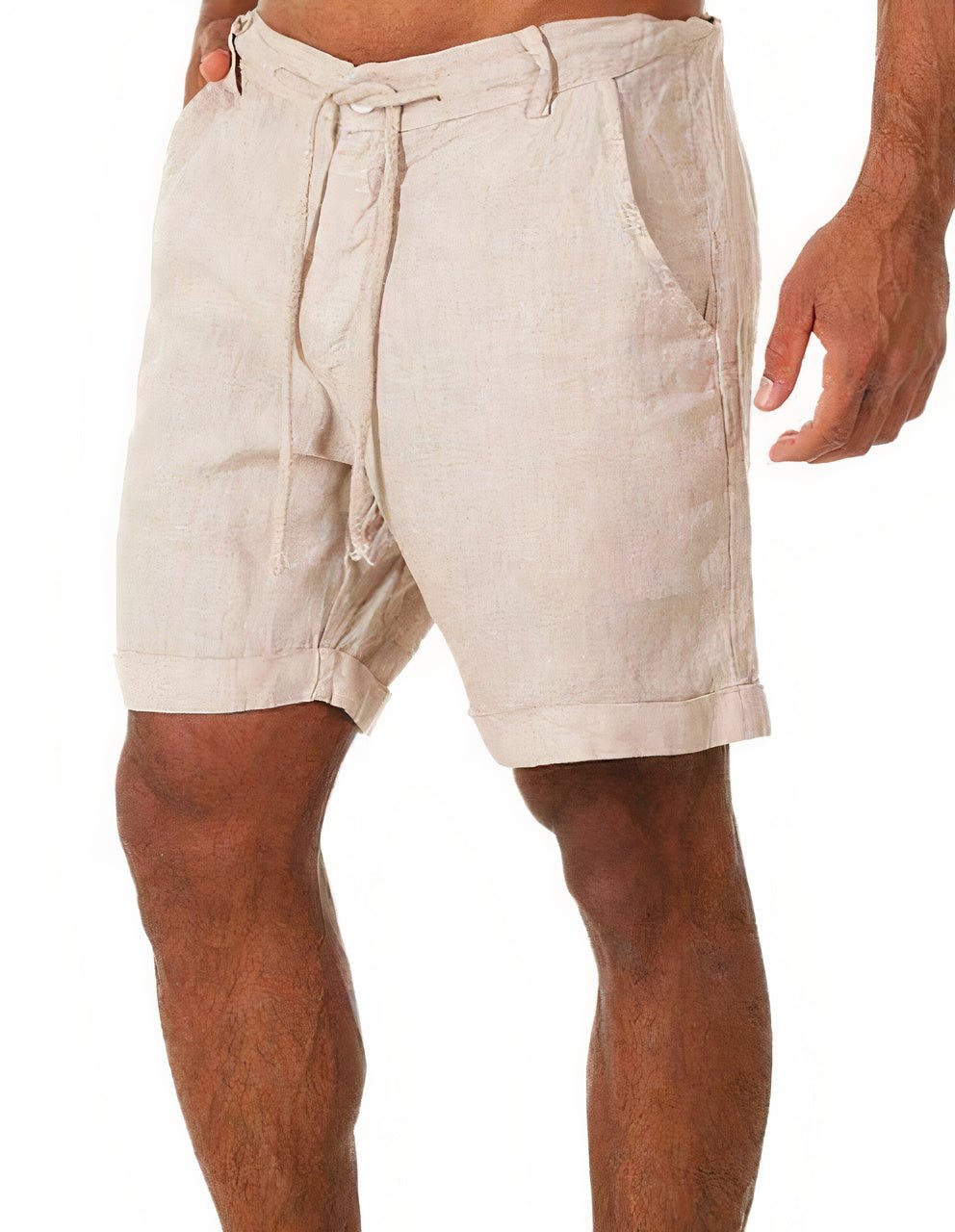 Diego | Pantalones Cortos de Lino con Puños para Hombre en Verano 0
