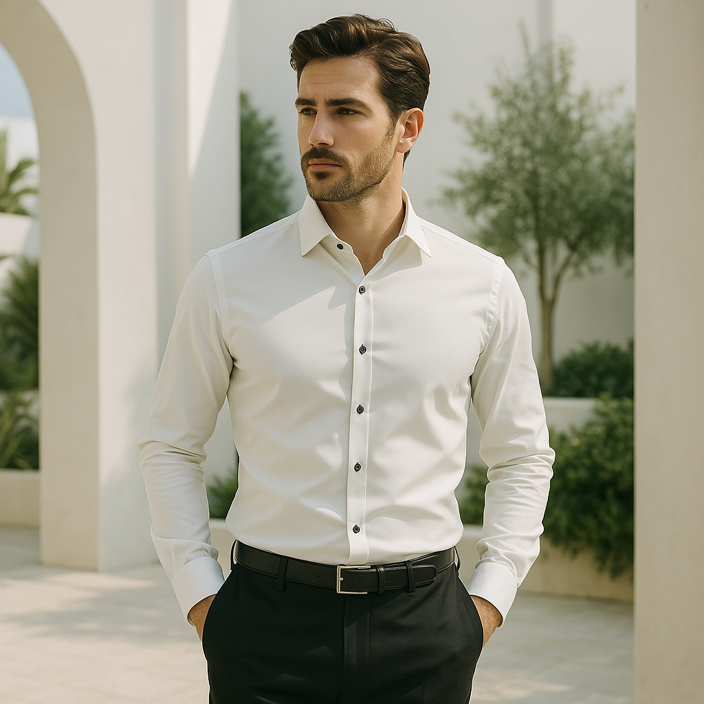Ethan | Camisa Moderna Elástica para Hombre, Antirarrugas, Corte Ajustado 2