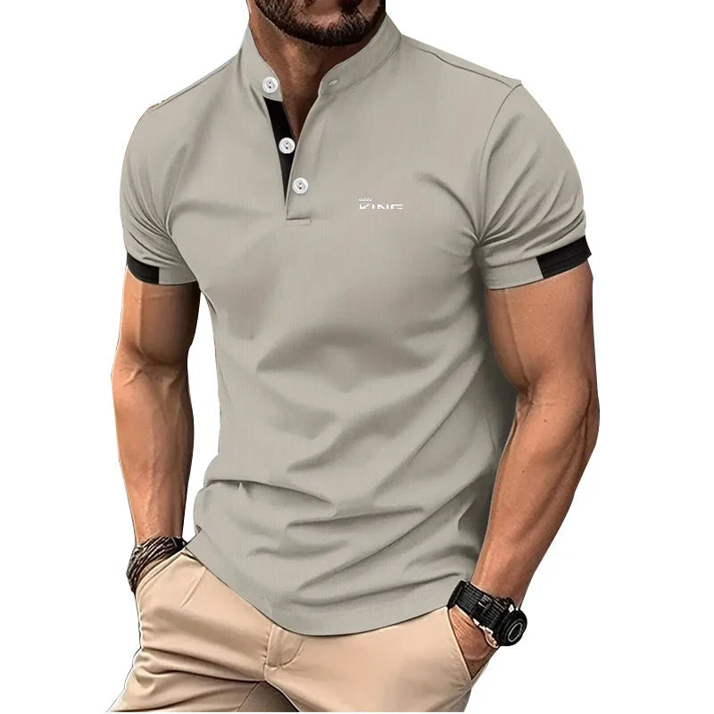 BRUNO – Polo elegante con cuello mao para hombre