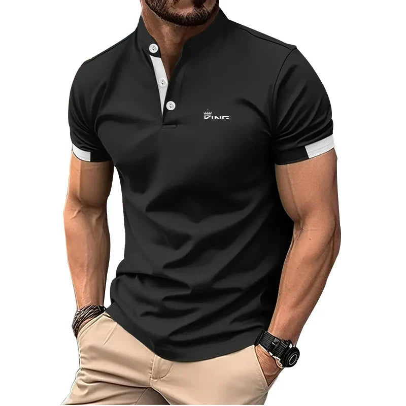 BRUNO – Polo elegante con cuello mao para hombre