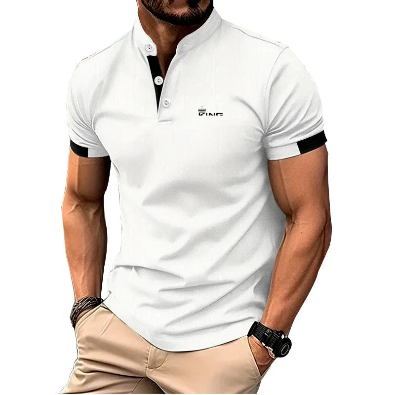 BRUNO – Polo elegante con cuello mao para hombre