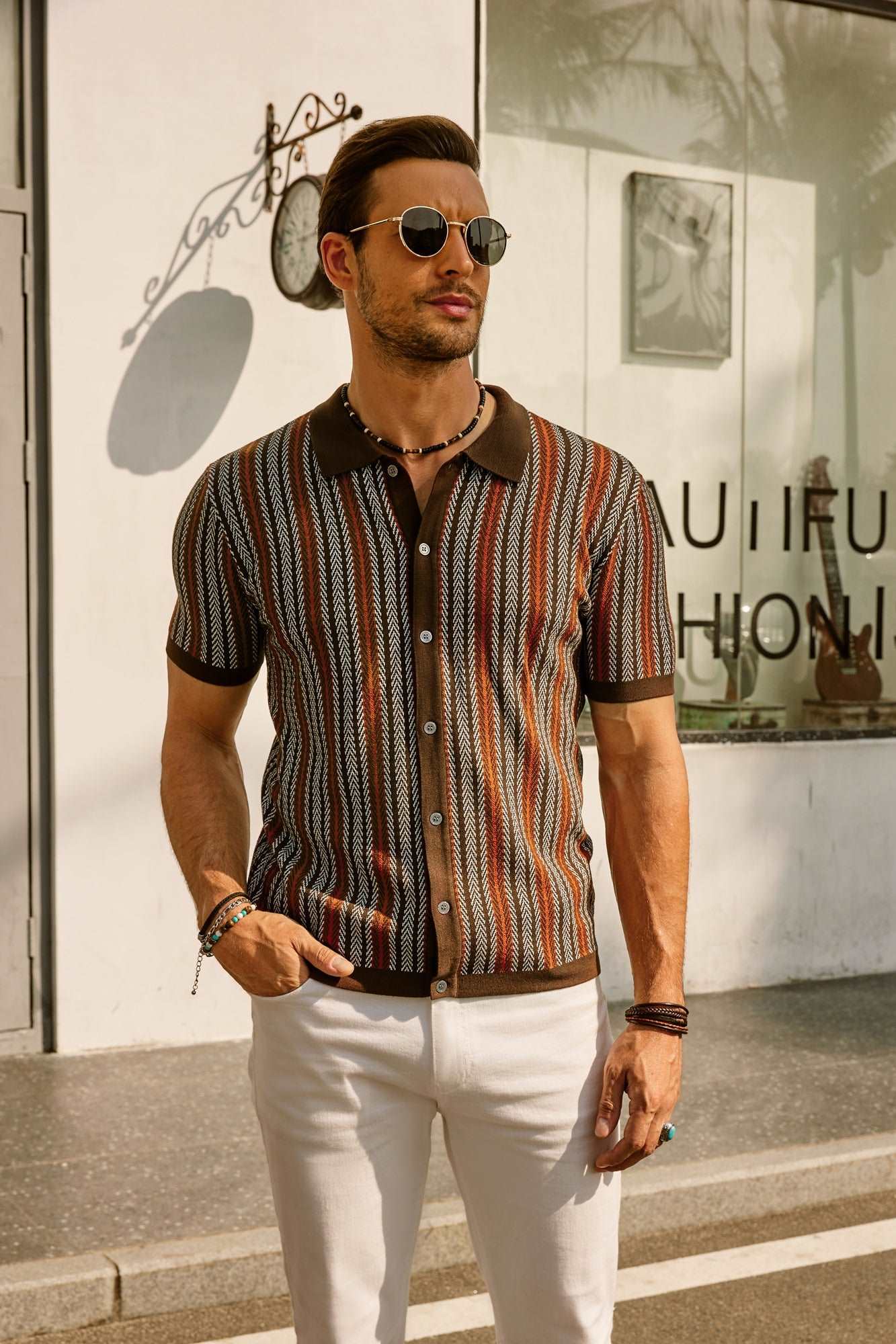 Fernando | Polo de Punto a Rayas para Hombre con Estilo Vintage 8