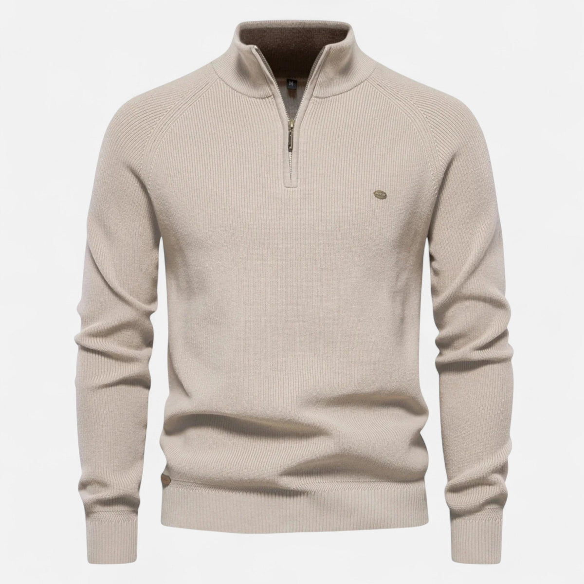 Fernando | Suéter de Algodón Premium con Media Cremallera para Hombre 0