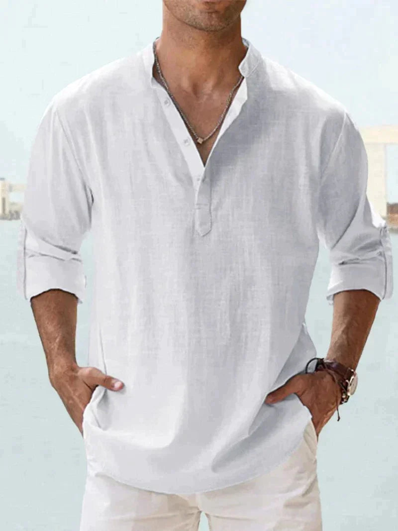 Gino | Camisa de Lino Elegante y Confortable para Hombre 7