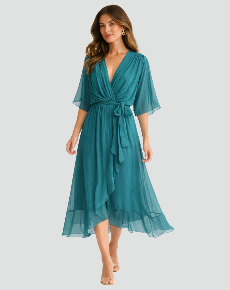 Isabella | Vestido Midi Fluido con Lazo para Mujer Elegante 6