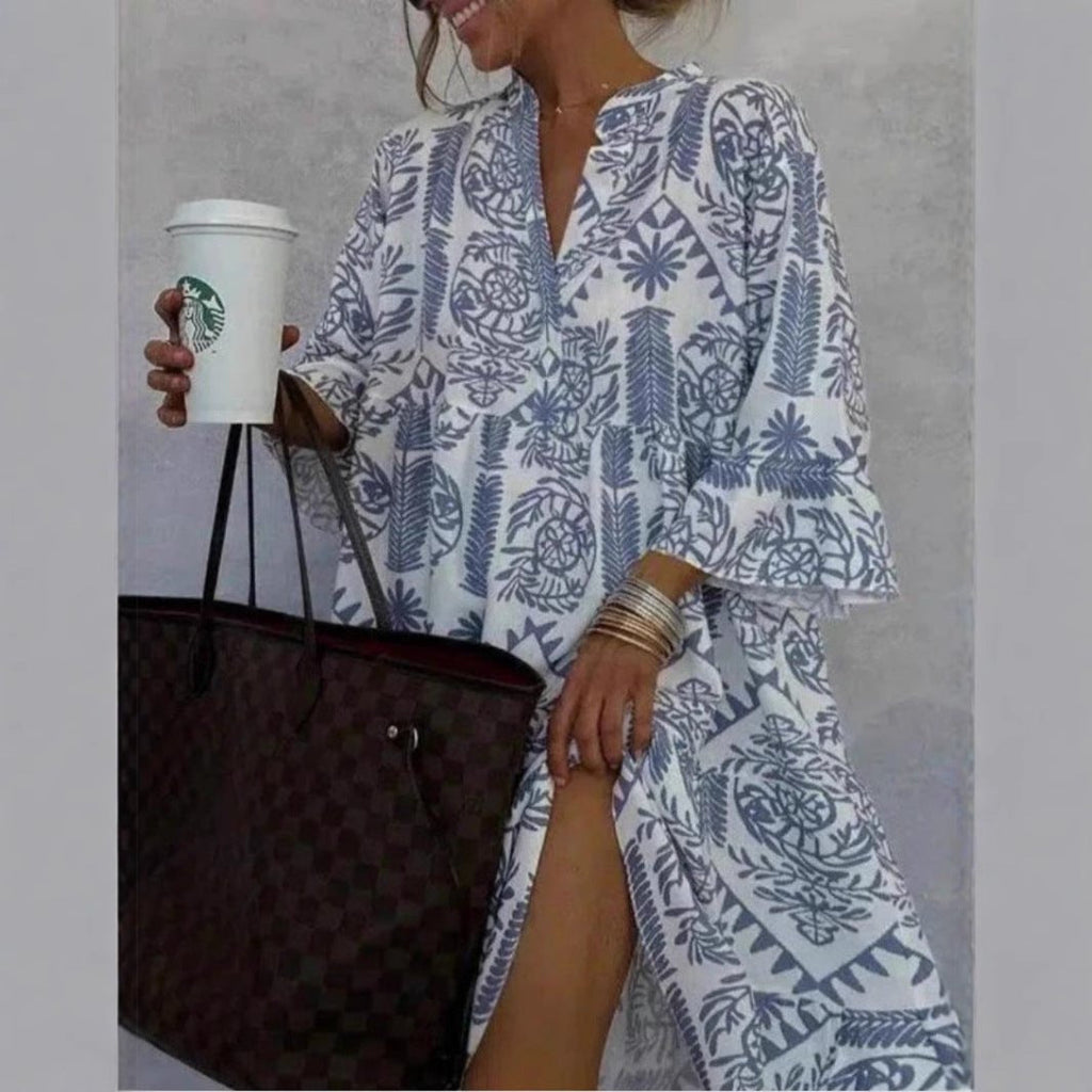 Isabella | Vestido Túnica Floral Escalonado para Mujer con Corte Holgado 3