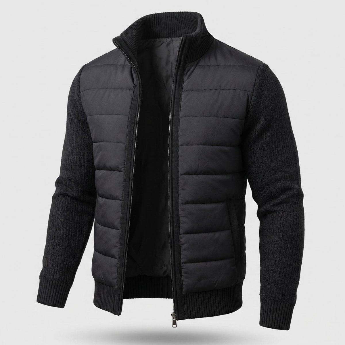 Chaqueta híbrida MARNELLE en estilismo smart-casual con pantalón de vestir
