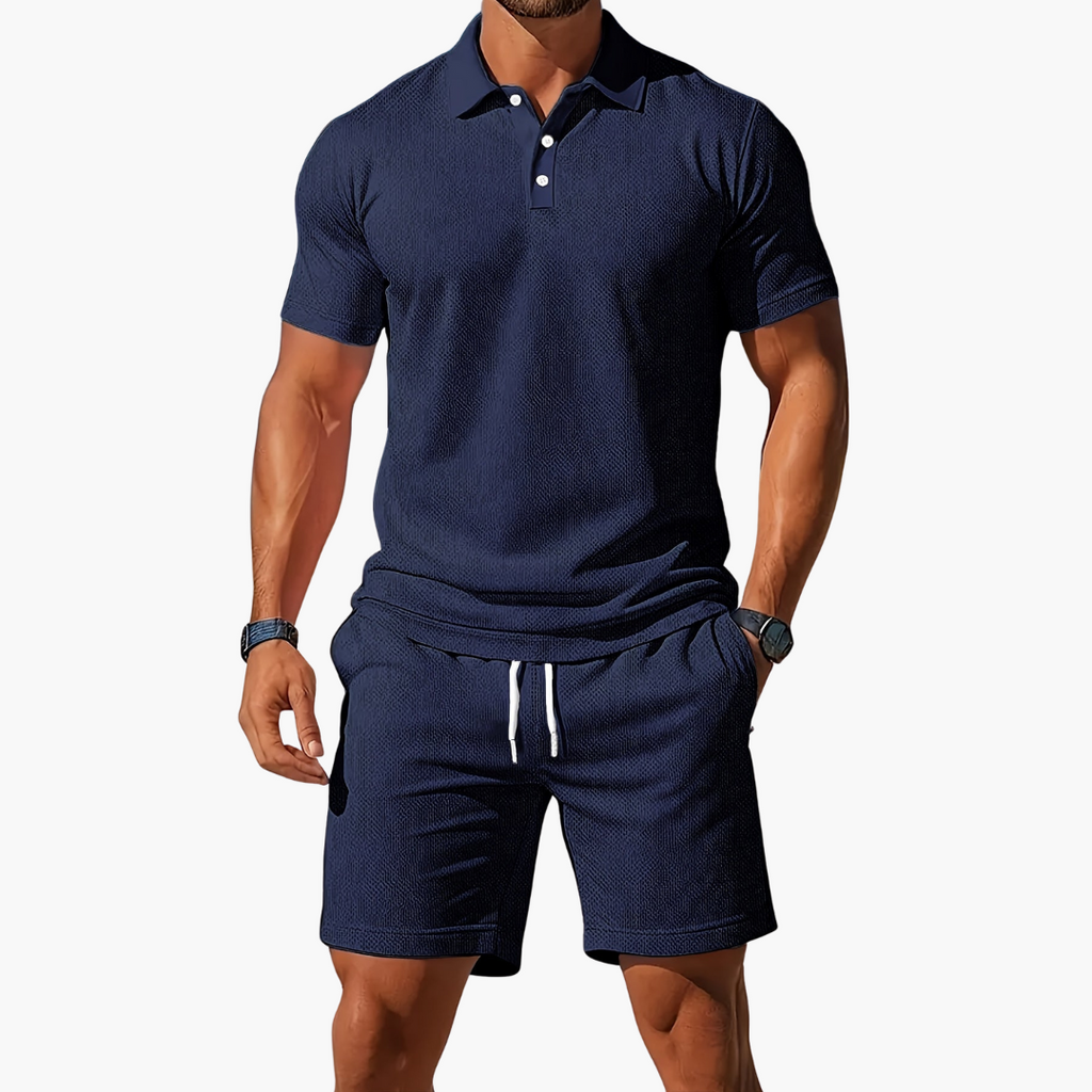 MATEO – Conjunto casual de polo y pantalón corto para hombre