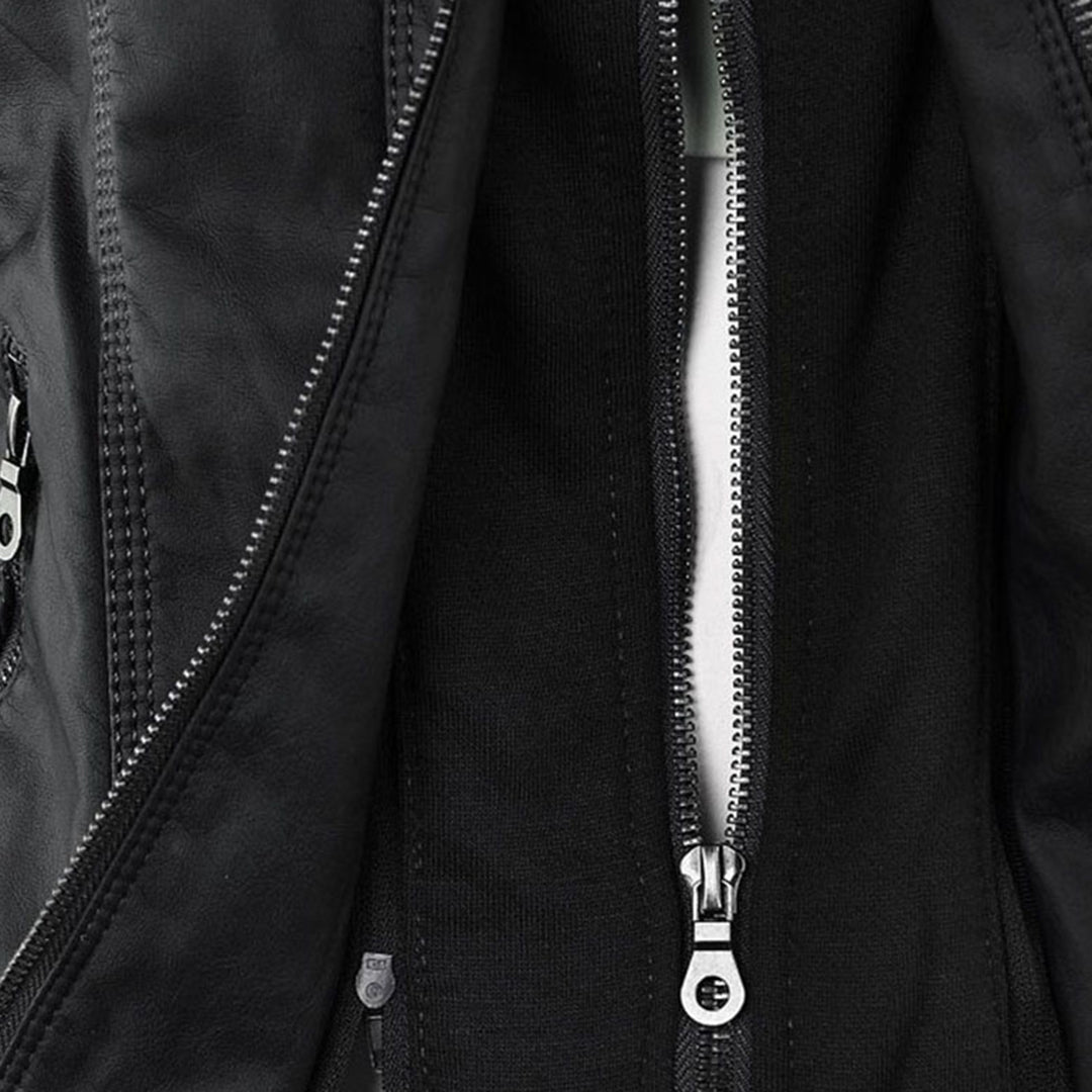 Textura impermeable del cuero de la chaqueta Nerea